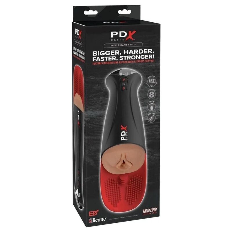 PDX ELITE - MASTURBADOR AUTOMÁTICO FAP-O-MATIC PRO XL VIBRADOR MARRÓN 34.9 CM - Imagen 2