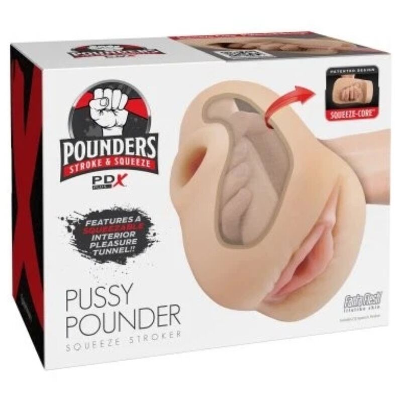 PDX PLUS - MASTURBADOR VAGINA REALÍSTICA PUSSY POUNDER SQUEEZE STROKER 18 CM - Imagen 4