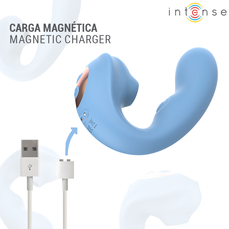 INTENSE - GINA ESTIMULADOR DE CLÍTORIS MULTIFUNCIÓN AZUL - Imagen 5