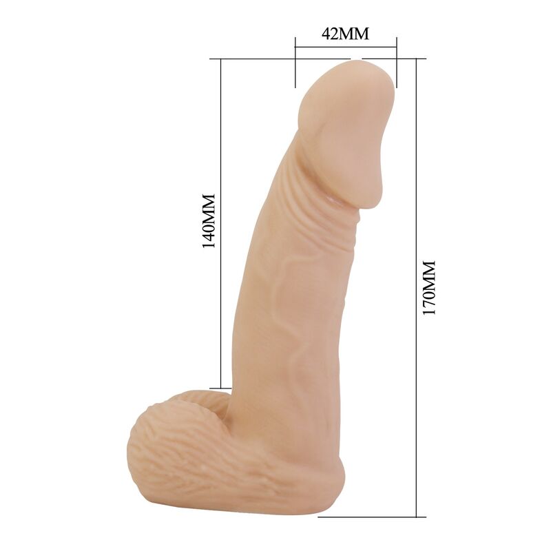 PRETTY LOVE - ZANE ARNÉS CON DILDO FLEXIBLE 17 CM Ø 4,3 CM COLOR NATURAL - Imagen 2