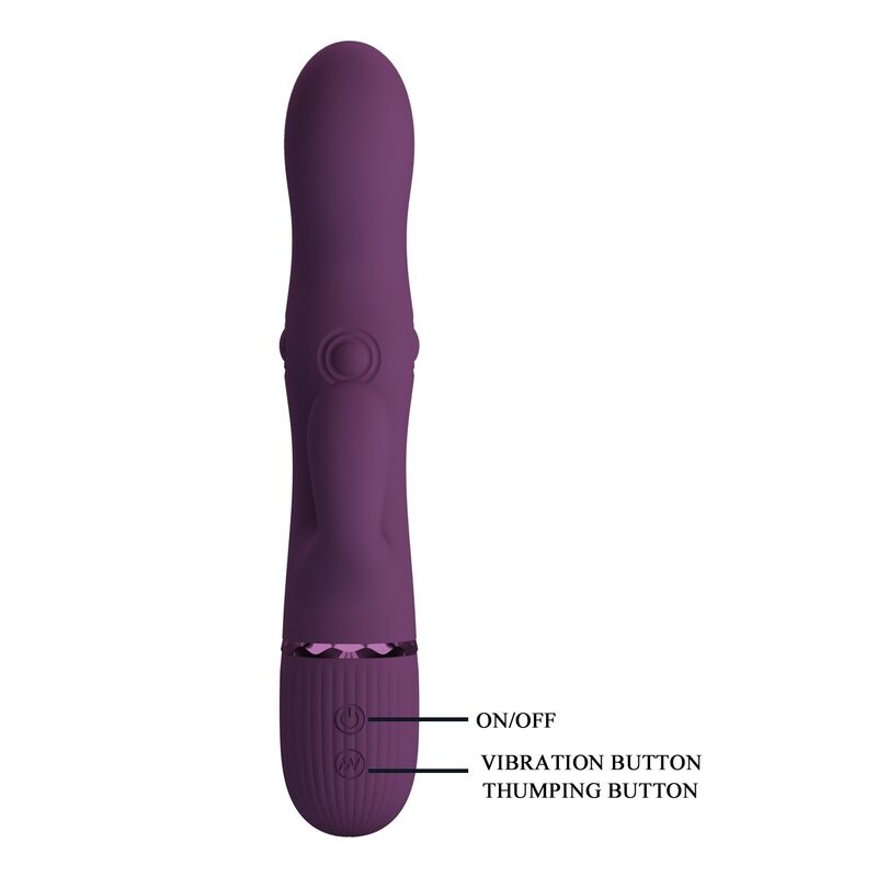 PRETTY LOVE - ZACH VIBRADOR RABBIT RECARGABLE CON EMPUJE 5+5 FUNCIONES - Imagen 5