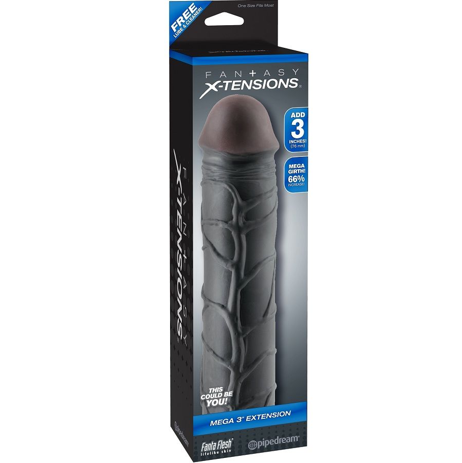FANTASY X- TENSIONS - MEGA 3 EXTENSIÓN NEGRO PARA EL PENE - Imagen 4