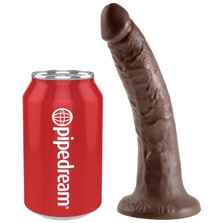 KING COCK - 7 PENE COLOR CHOCOLATE 17.8 CM - Imagen 4