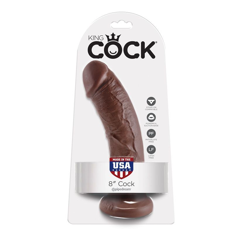 KING COCK - 8 PENE MARRÓN 20.3 CM - Imagen 5