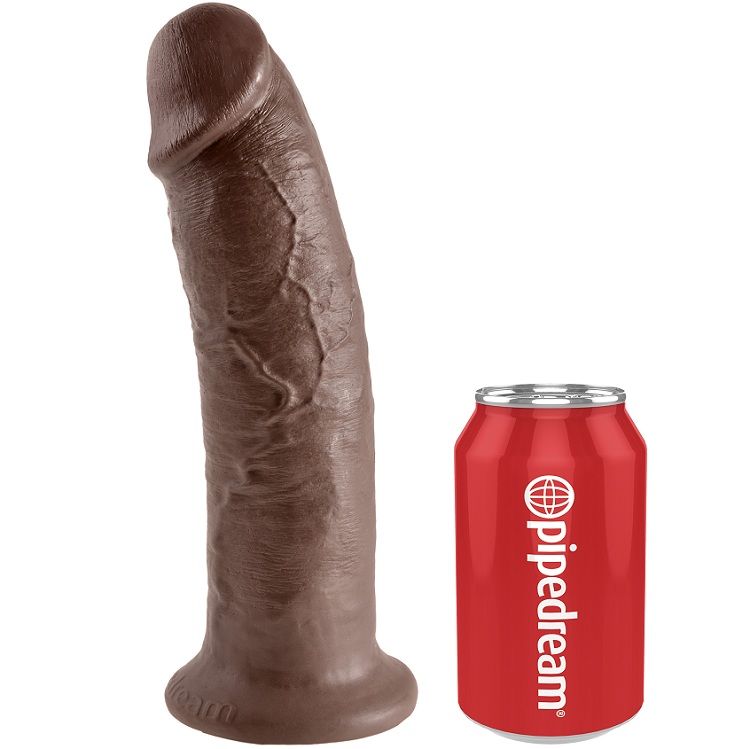 KING COCK - 10 PENE MARRÓN 25.4 CM - Imagen 4