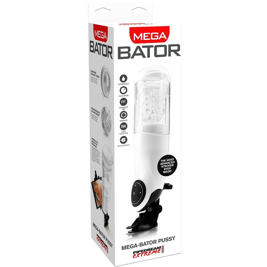 EXTREME TOYZ - PDX MEGA BATOR USB MASTURBADOR MASCULINO VAGINA BLANCO - Imagen 3