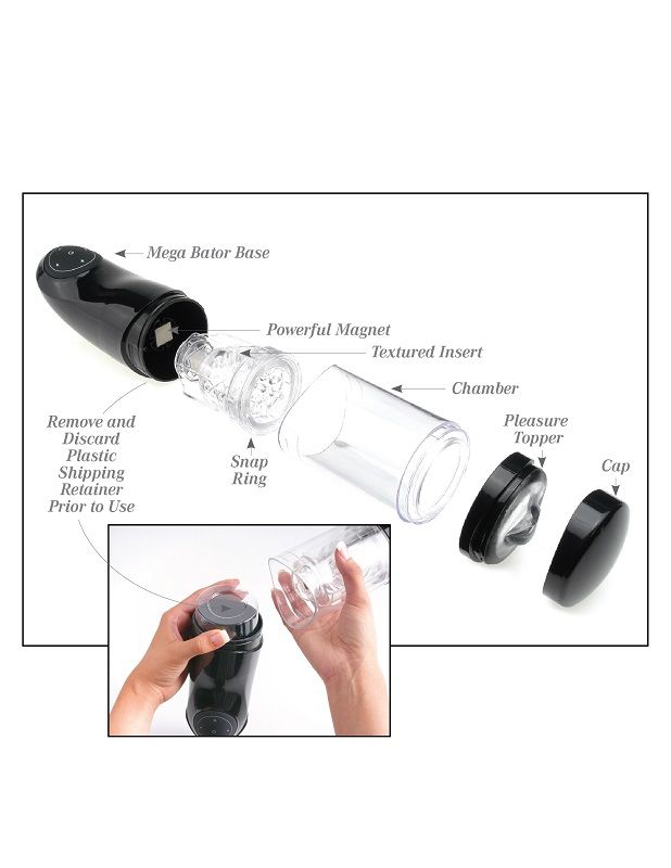 EXTREME TOYZ - PDX MEGA BATOR USB MASTURBADOR MASCULINO VAGINA BLANCO - Imagen 6