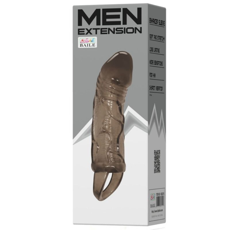 BAILE - FUNDA EXTENSORA PENE CON STRAP PARA TESTÍCULOS NEGRO 13.5 CM - Imagen 5