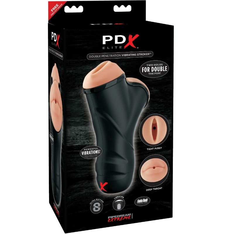 PDX ELITE - MASTURBADOR MASCULINO DOBLE BOCA Y VAGINA - Imagen 4