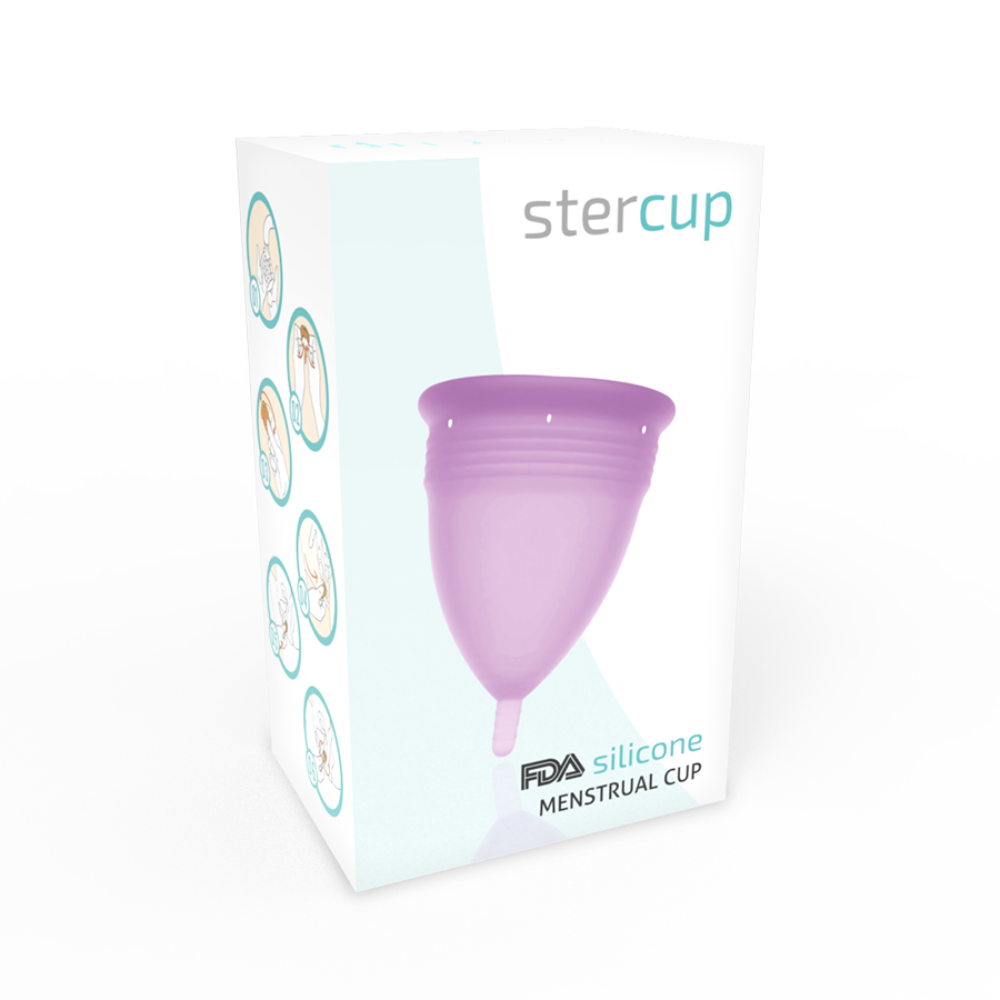 STERCUP - COPA MENSTRUAL FDA SILICONA LILA - TALLA L - Imagen 2