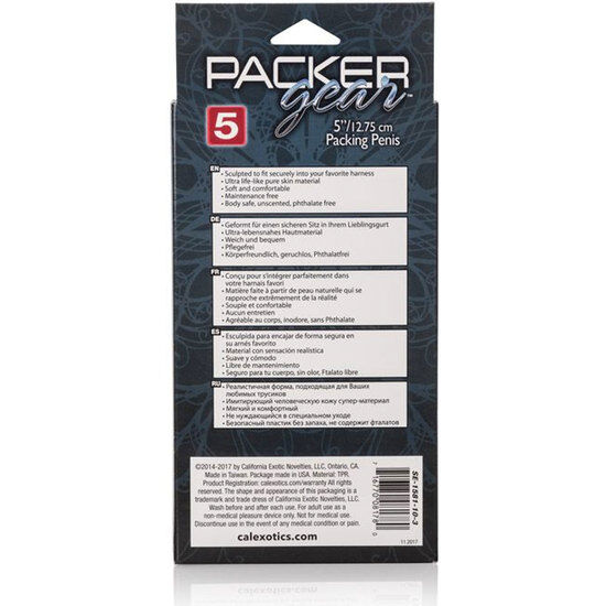 CALEXOTICS - PACKING PENIS PENE REALÍSTICO 14.5 CM MARRÓN - Imagen 4