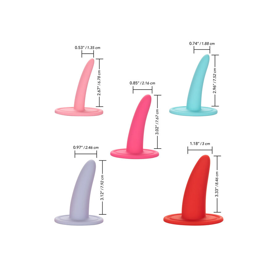 CALEXOTICS - KIT 5PC DILATADORES VAGINALES O ANALES MULTICOLOR - Imagen 6