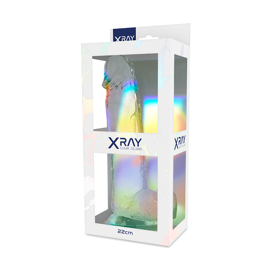 X RAY - CLEAR DILDO REALISTA TRANSPARENTE 22 CM -O- 4.6 CM - Imagen 2