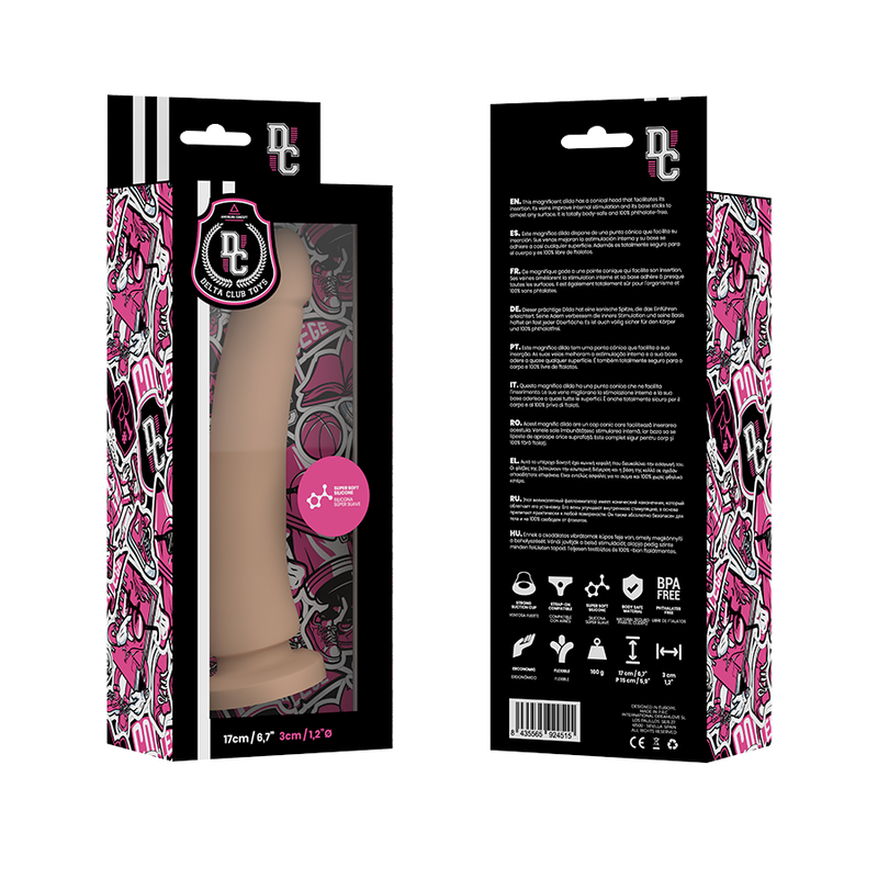 DELTA CLUB - DILDO REALISTA NATURAL SILICONA MEDICA 17 CM -O- 3 CM - Imagen 3
