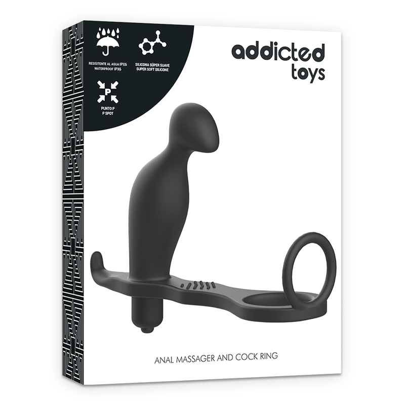ADDICTED TOYS - PLUG ANAL CON ANILLO SILICONA NEGRO 12 CM - Imagen 4