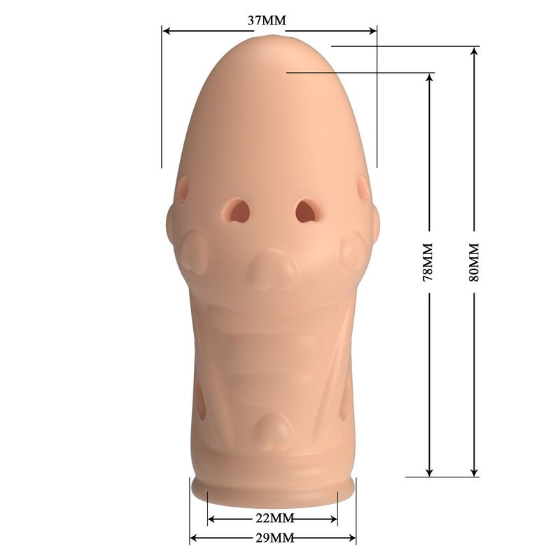 PRETTY LOVE - SOCKER FUNDA PARA PENE TEXTURIZADA COLOR NATURAL - Imagen 2
