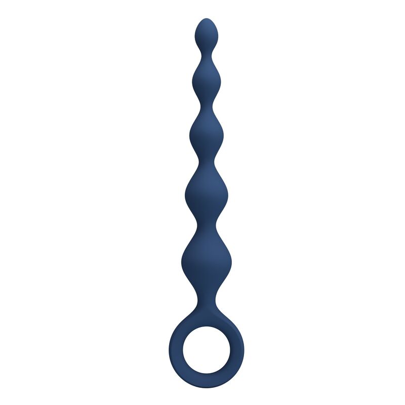 MR PLAY - BOLAS ANALES Y PLUG ANAL SILICONA AZUL -Ø- 20,4 CM