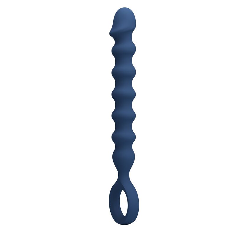 MR PLAY - BOLAS ANALES Y PLUG ANAL SILICONA AZUL -Ø- 3,4 CM - 28,5 CM - Imagen 6