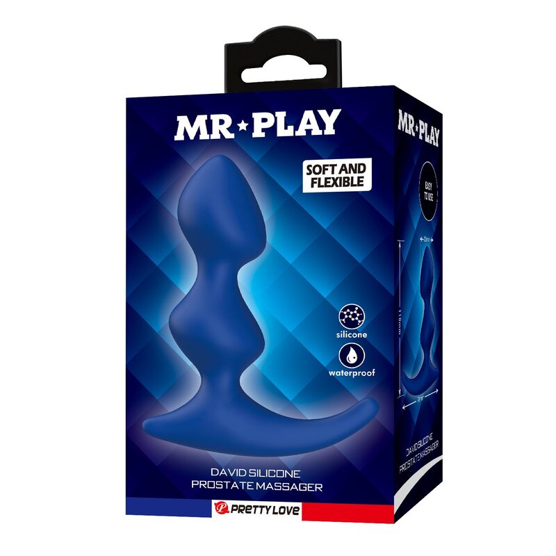 MR PLAY - PLUG ANAL AZUL ERGONÓMICO - Imagen 5