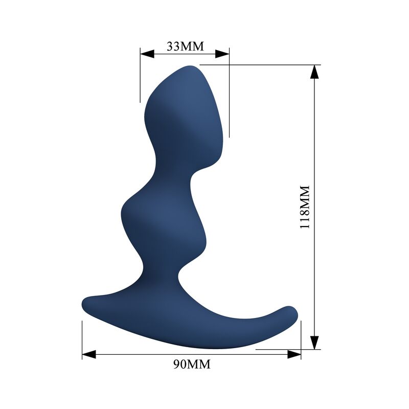 MR PLAY - PLUG ANAL AZUL ERGONÓMICO - Imagen 6