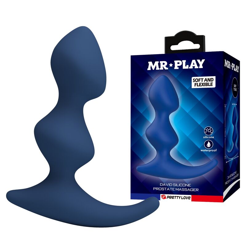 MR PLAY - PLUG ANAL AZUL ERGONÓMICO - Imagen 2