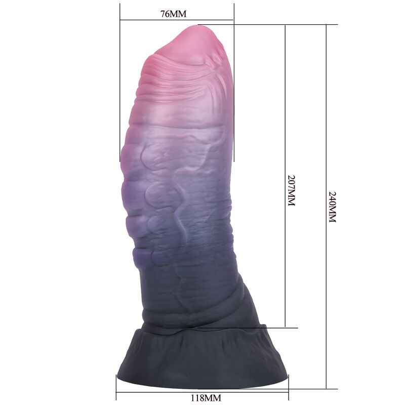 POWER MONSTERS - DREADFUL FIEND DILDO BICOLOR 24 CM Ø 6 CM - Imagen 8