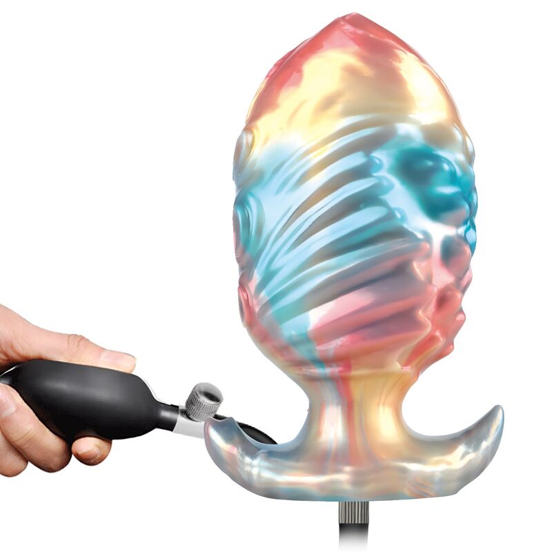 POWER MONSTERS - EBON LEVIATHAN PLUG ANAL HINCHABLE FANTASÍA TRICOLOR 18 CM - Imagen 10