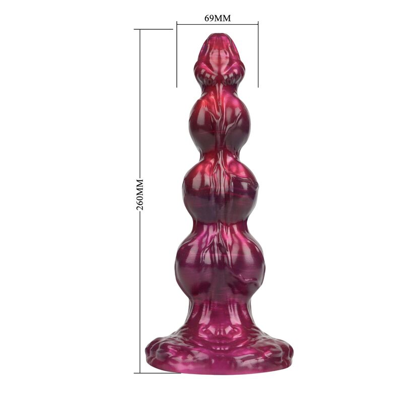 POWER MONSTERS - PRIMAL BEASTLORD DILDO FANTASÍA ROSA TRANSLÚCIDO 26 CM Ø 5 CM - Imagen 5
