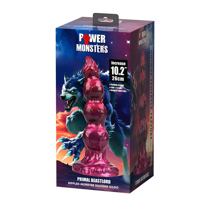 POWER MONSTERS - PRIMAL BEASTLORD DILDO FANTASÍA ROSA TRANSLÚCIDO 26 CM Ø 5 CM - Imagen 2