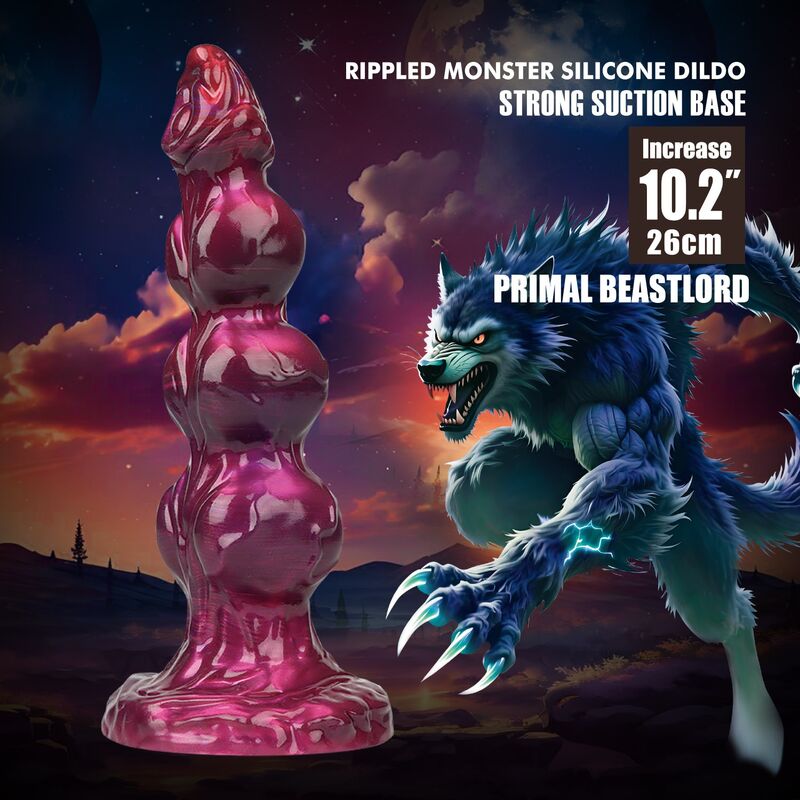 POWER MONSTERS - PRIMAL BEASTLORD DILDO FANTASÍA ROSA TRANSLÚCIDO 26 CM Ø 5 CM - Imagen 4