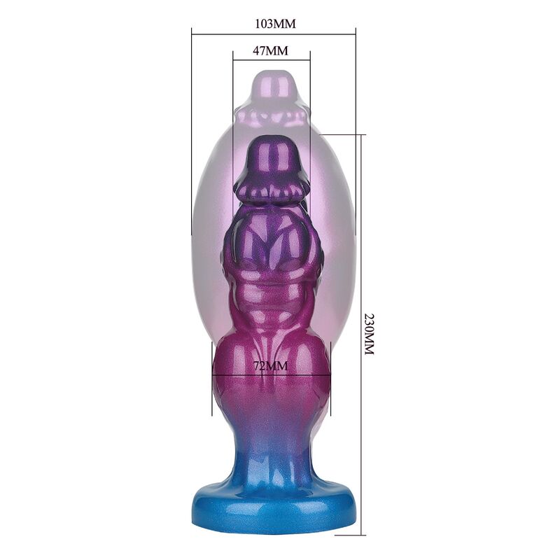 POWER MONSTERS - RIFT TITAN DILDO HINCHABLE FANTASÍA BICOLOR 24 CM Ø 5 CM - Imagen 7