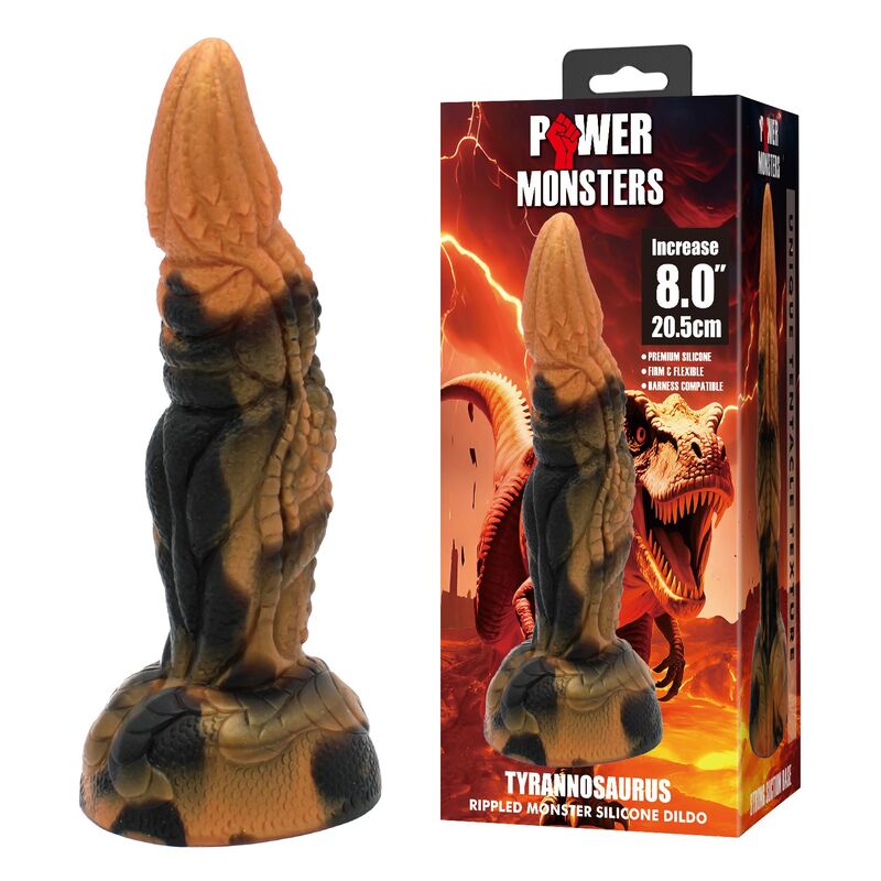 POWER MONSTERS - TYRANNOSAURUS DILDO BICOLOR 20,5 CM Ø 5 CM - Imagen 8