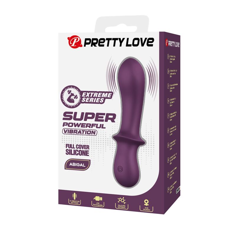PRETTY LOVE - ABIGAIL VIBRADOR RECARGABLE 10 FUNCIONES MORADO - Imagen 7