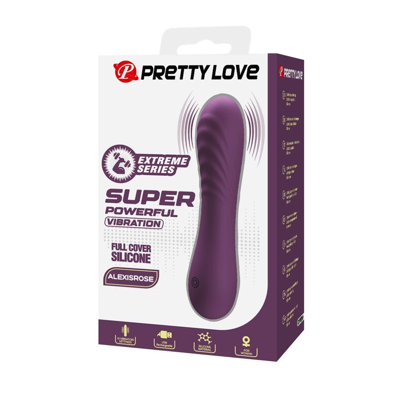 PRETTY LOVE - ALEXISROSE VIBRADOR RECARGABLE 10 FUNCIONES MORADO - Imagen 2