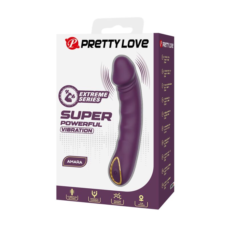 PRETTY LOVE - AMARA VIBRADOR RECARGABLE 10 FUNCIONES MORADO - Imagen 6