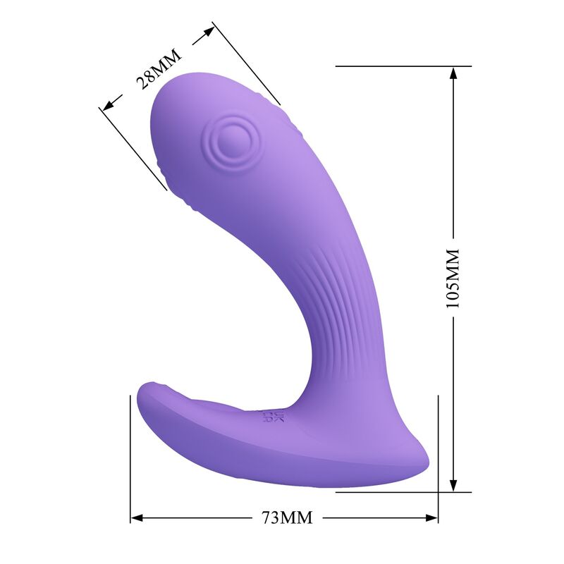 PRETTY LOVE - ANDROMEDA VIBRADOR DE DOBLE ESTIMULACIÓN RECARGABLE MORADO - Imagen 2