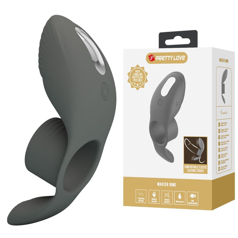 PRETTY LOVE - ANILLO VIBRADOR RECARGABLE CON DOBLE ESTIMULACIÓN - Imagen 3
