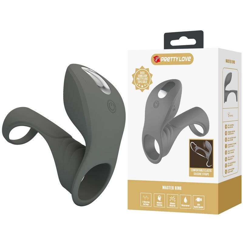 PRETTY LOVE - ANILLO VIBRADOR RECARGABLE CON DOBLE ESTIMULADOR - Imagen 6