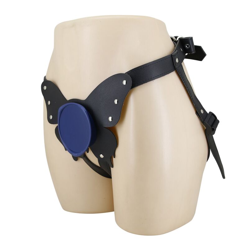 PRETTY LOVE - ARNÉS UNIVERSAL TIPO BRAGA PARA STRAP-ON NEGRO Y AZUL - Imagen 6