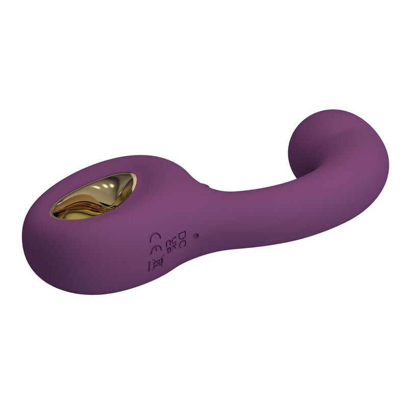 PRETTY LOVE - BRYNNLEE VIBRADOR CON ESTIMULADOR ORAL RECARGABLE 10 VIBRACIONES Y 5 FUNCIONES DE LAMIDO MORADO - Imagen 9
