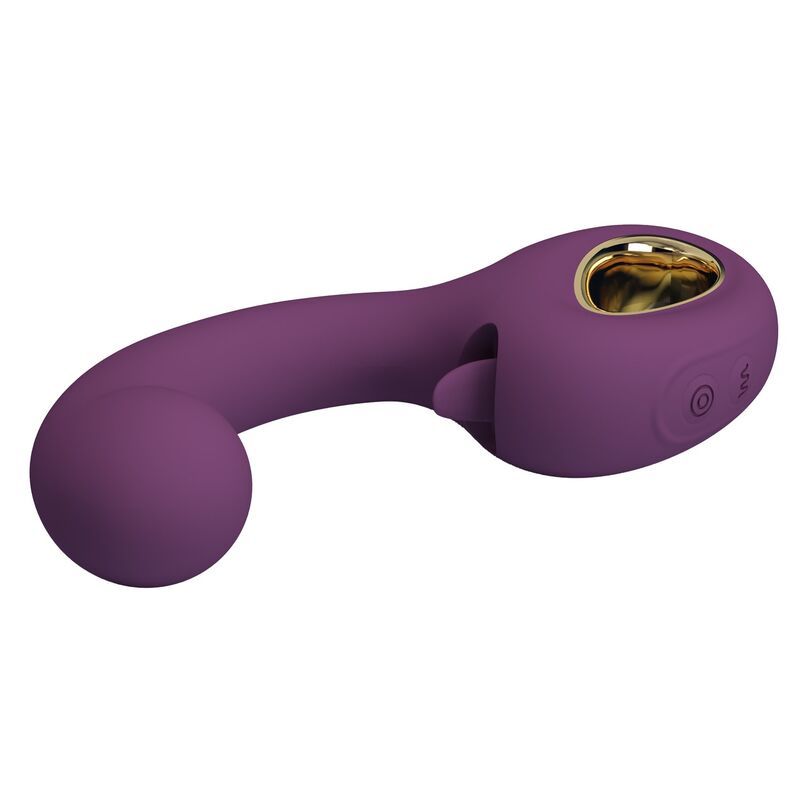 PRETTY LOVE - BRYNNLEE VIBRADOR CON ESTIMULADOR ORAL RECARGABLE 10 VIBRACIONES Y 5 FUNCIONES DE LAMIDO MORADO - Imagen 7