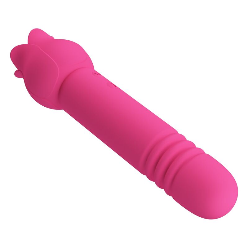 PRETTY LOVE - CHALEY VIBRADOR CON ESTIMULACIÓN ORAL, EMPUJE Y CLITORAL RECARGABLE ROSA - Imagen 8