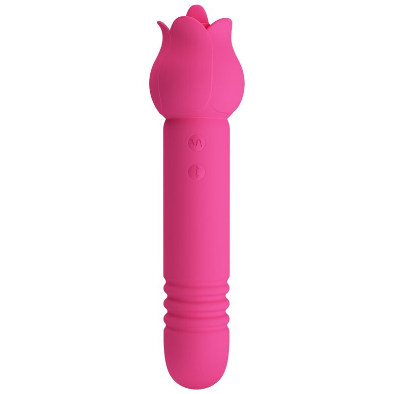 PRETTY LOVE - CHALEY VIBRADOR CON ESTIMULACIÓN ORAL, EMPUJE Y CLITORAL RECARGABLE ROSA - Imagen 3