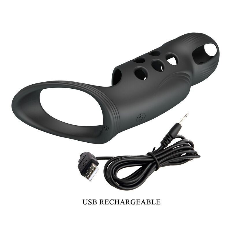 PRETTY LOVE - CRAIG ANILLO PARA PENE VIBRADOR RECARGABLE NEGRO - Imagen 5