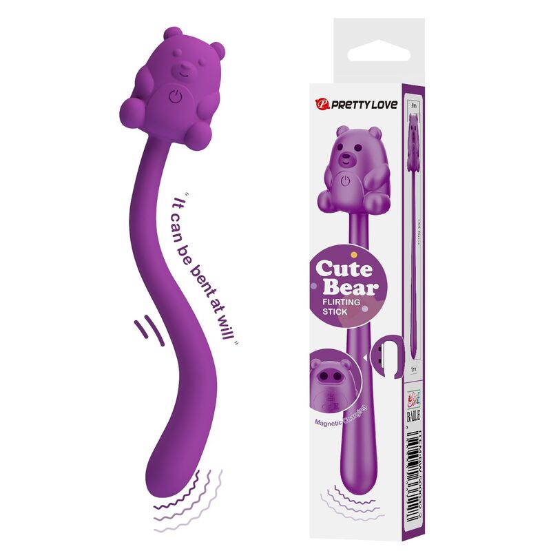 PRETTY LOVE - CUTE BEAR FLIRTING STICK VIBRADOR RECARGABLE - Imagen 9