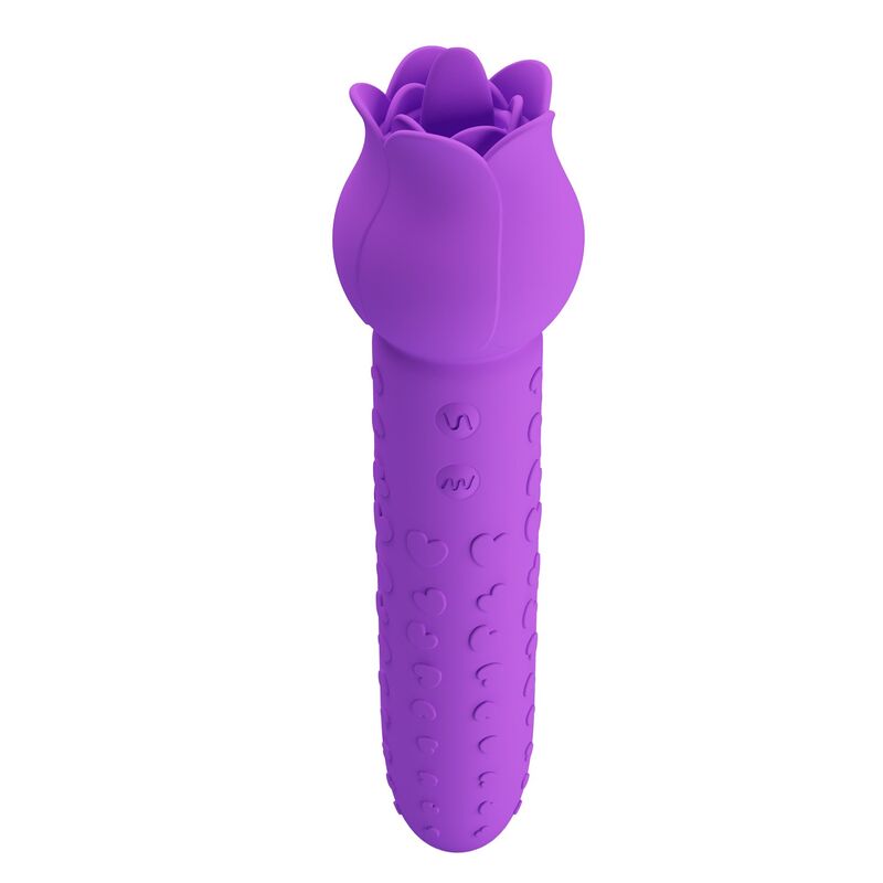 PRETTY LOVE - DANNELL VIBRADOR CON ESTIMULACIÓN ORAL Y CLITORAL RECARGABLE MORADO - Imagen 9