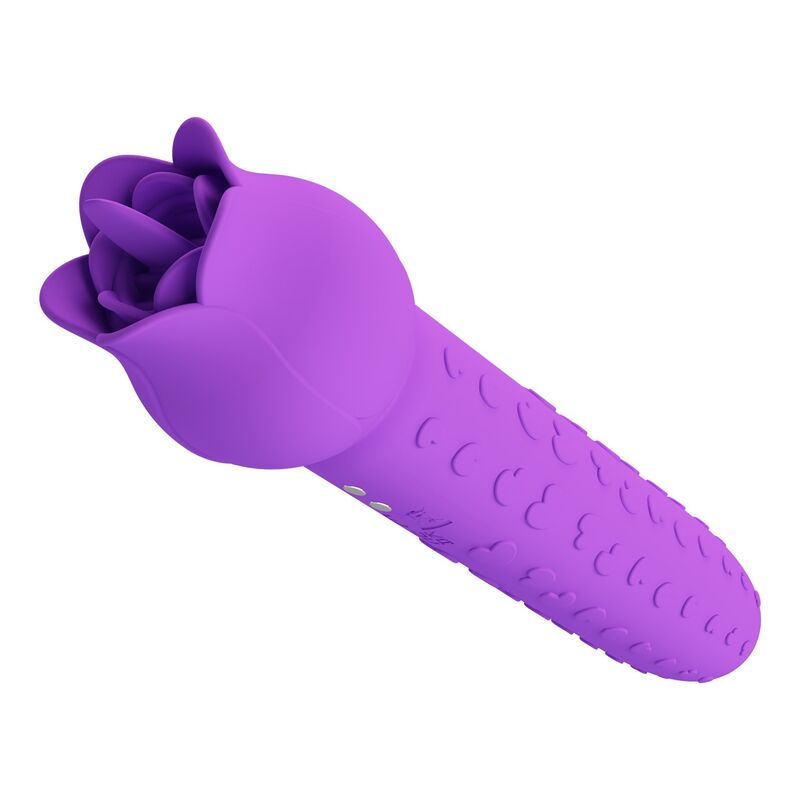 PRETTY LOVE - DANNELL VIBRADOR CON ESTIMULACIÓN ORAL Y CLITORAL RECARGABLE MORADO - Imagen 8