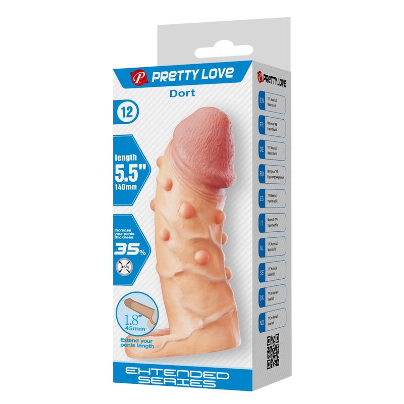 PRETTY LOVE - DORT FUNDA PARA PENE EXTENSORA 14 CM Ø 4 CM COLOR NATURAL - Imagen 2
