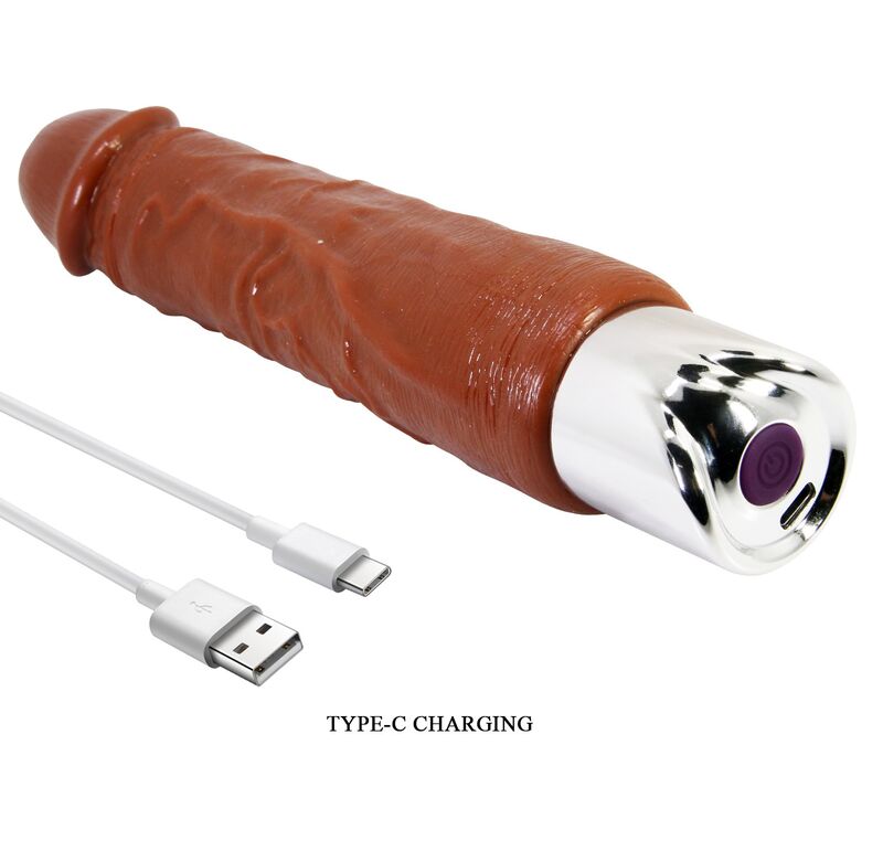 PRETTY LOVE - DUKE VIBRADOR REALÍSTICO 23,5 CM Ø 4,8 CM COLOR MARRÓN - Imagen 6