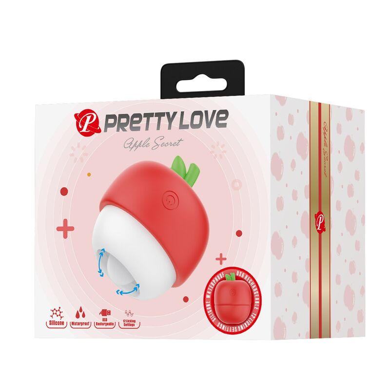 PRETTY LOVE - ESTIMULADOR CLITORAL CON EFECTO LENGUA RECARGABLE ROJO - Imagen 6